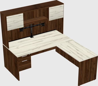 L-shaped office desk