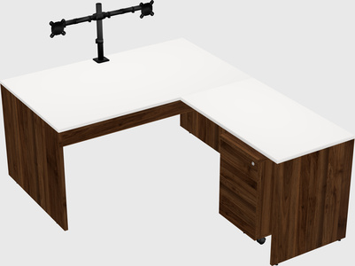 L-shaped office desk