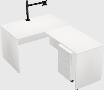 L-shaped office desk