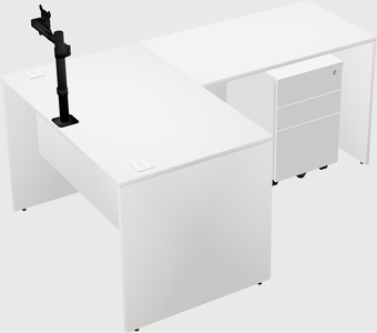 L-shaped office desk