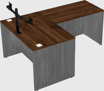 L-shaped office desk