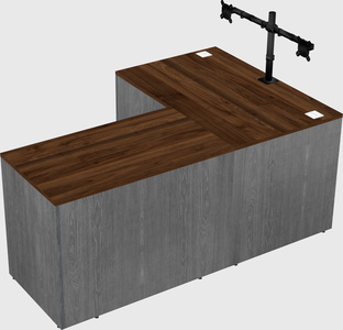 L-shaped office desk