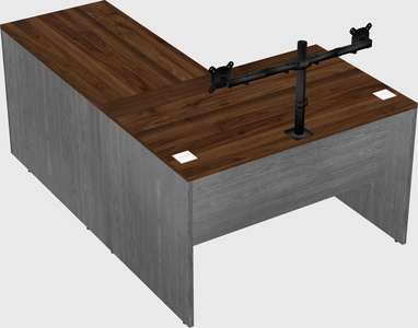 L-shaped office desk
