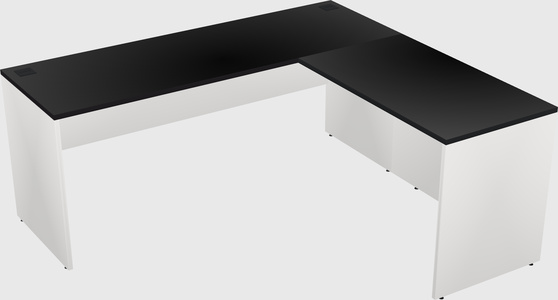 L-shaped office desk