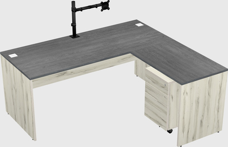 L-shaped office desk