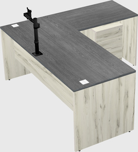 L-shaped office desk