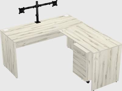 L-shaped office desk