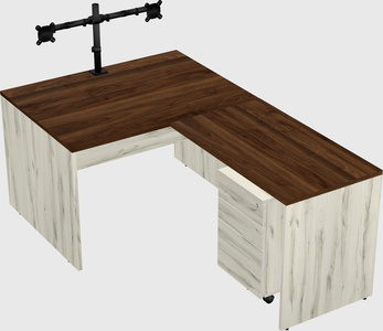 L-shaped office desk