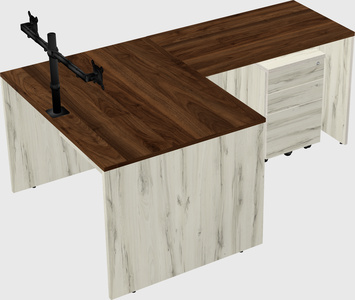L-shaped office desk