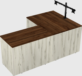 L-shaped office desk
