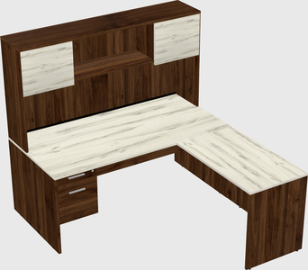 L-shaped office desk