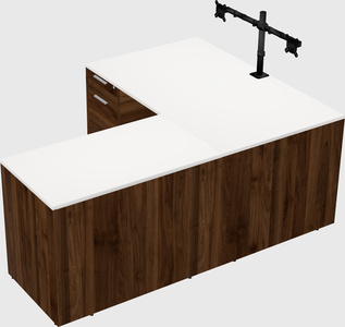 L-shaped office desk