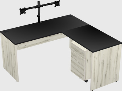L-shaped office desk