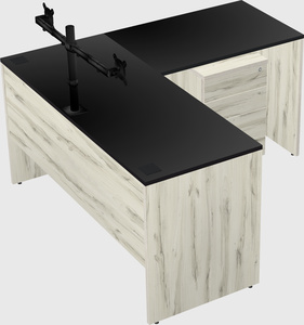 L-shaped office desk