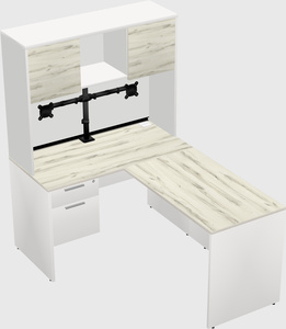 L-shaped office desk
