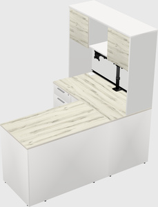 L-shaped office desk