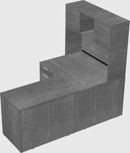 L-shaped office desk