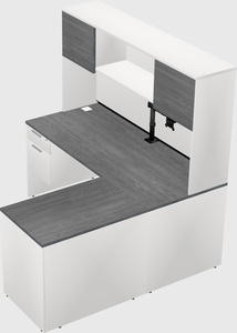 L-shaped office desk