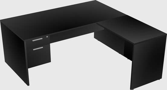 L-shaped office desk