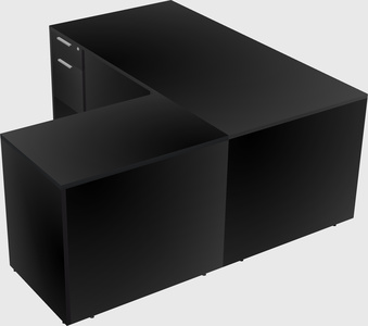 L-shaped office desk