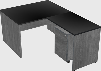 L-shaped office desk