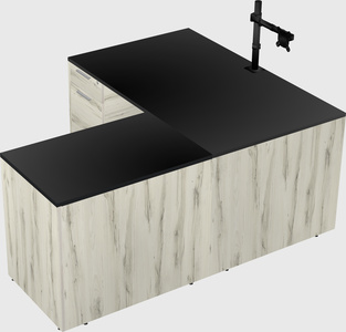 L-shaped office desk