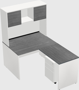 L-shaped office desk