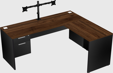 L-shaped office desk