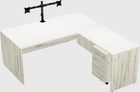 L-shaped office desk
