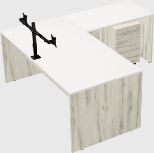 L-shaped office desk