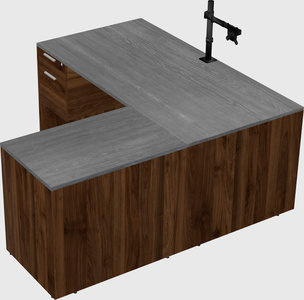L-shaped office desk