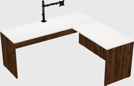 L-shaped office desk