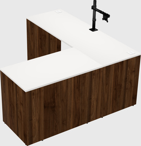 L-shaped office desk