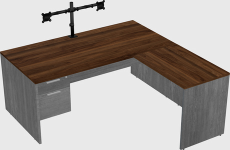 L-shaped office desk