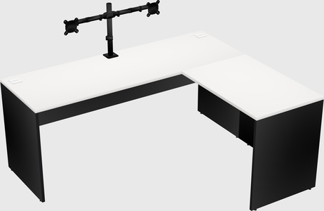L-shaped office desk