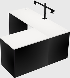 L-shaped office desk