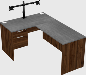 L-shaped office desk