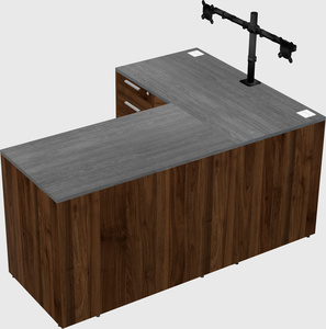 L-shaped office desk