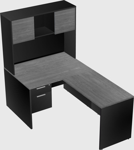 L-shaped office desk