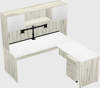 L-shaped office desk