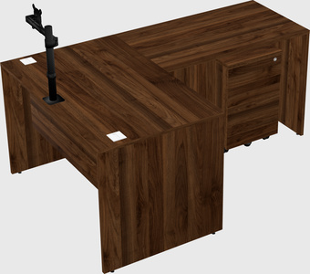 L-shaped office desk