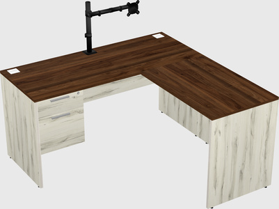 L-shaped office desk