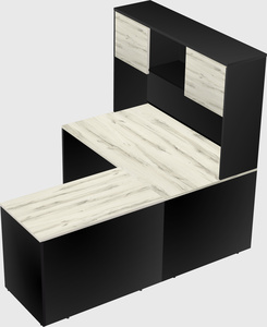 L-shaped office desk