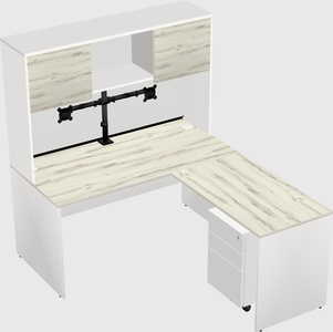 L-shaped office desk