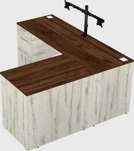 L-shaped office desk