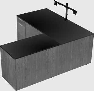 L-shaped office desk