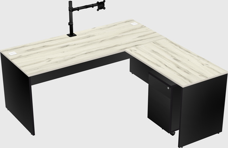 L-shaped office desk