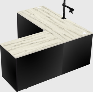 L-shaped office desk