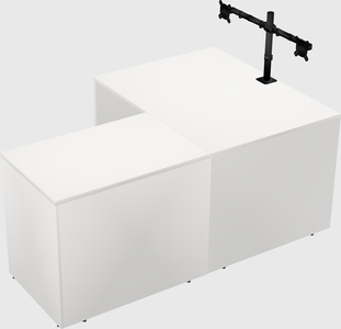 L-shaped office desk