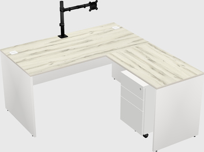 L-shaped office desk